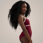 Periodenbadeanzug „Jasmine“ burgund