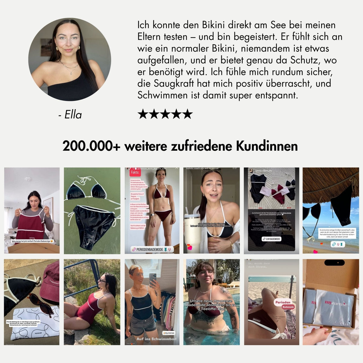Periodenbadeanzug „Jasmine“ schwarz