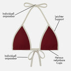 Periodenbikini Top „Lily“ burgund