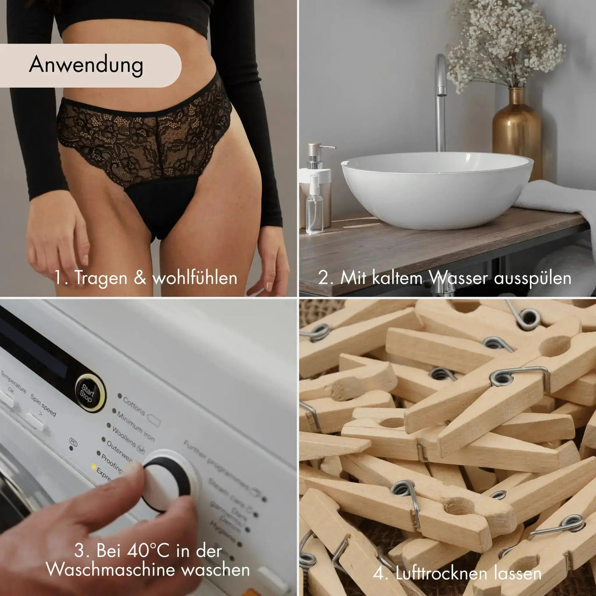 Easy Change Package -  3 seamless Periodenslips mit Verschluss